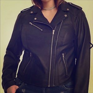 Leather black jacket from Torrid